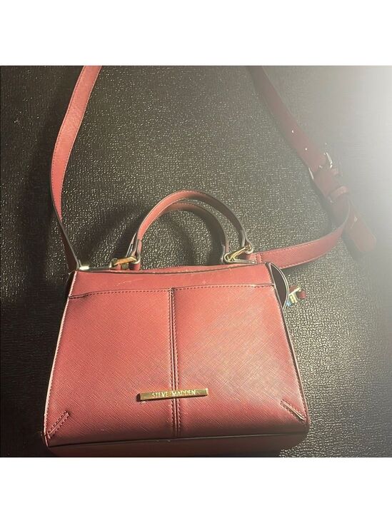Steve Madden Handbags - Steve Madden Red Crossbody Bag with Gold Accents